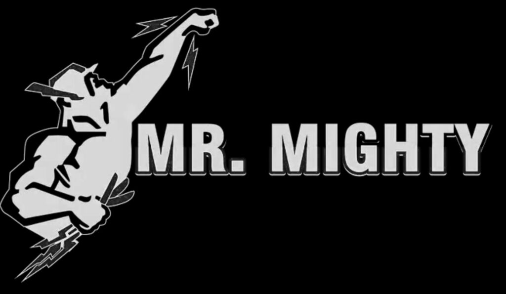Mr Mighty all black logo