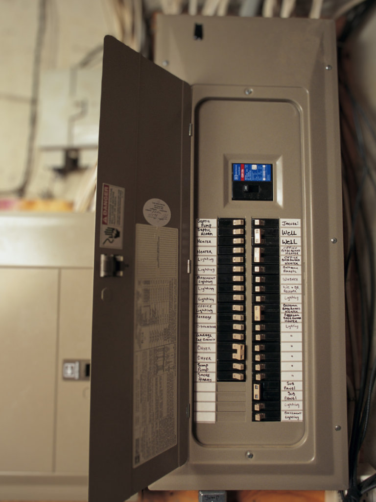 residential electrical panel in Chicago home