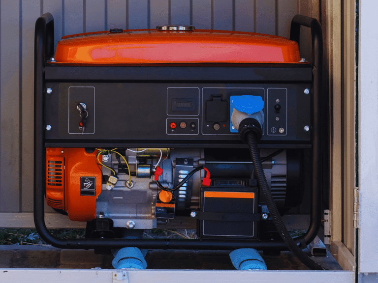inverter generator in homeowners shed