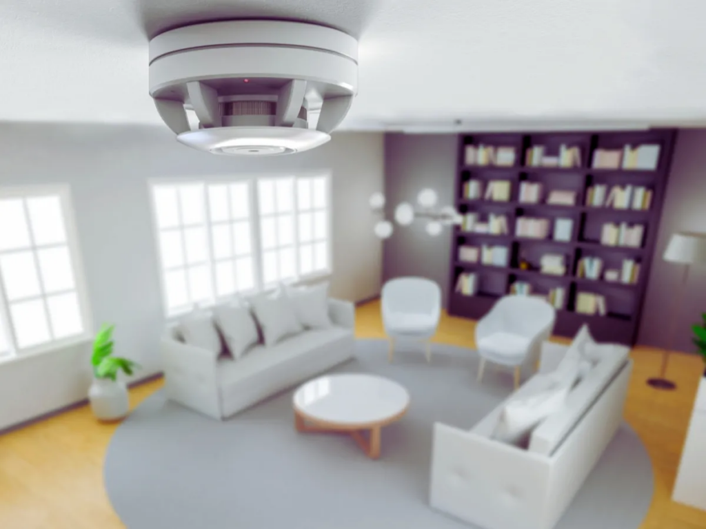 smoke detector in living room