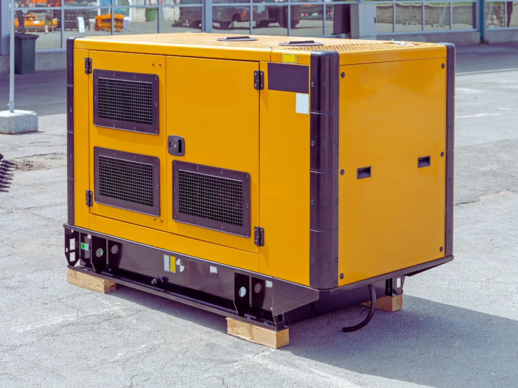 large yellow commercial generator