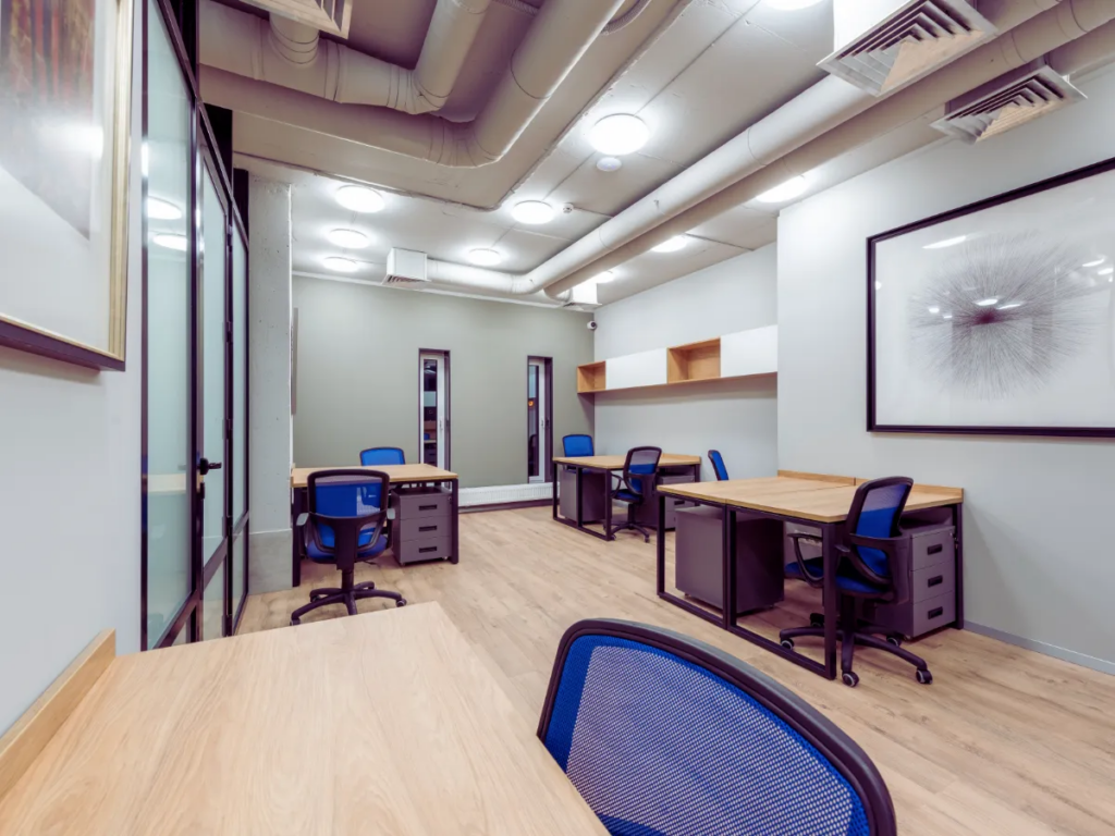 well lit modern office space