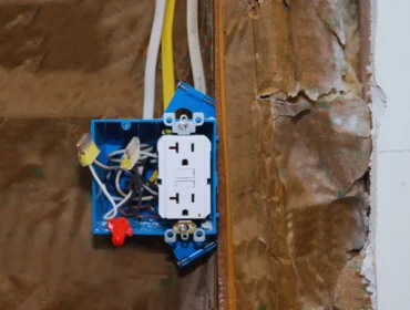 grounded outlet installed in home remodel